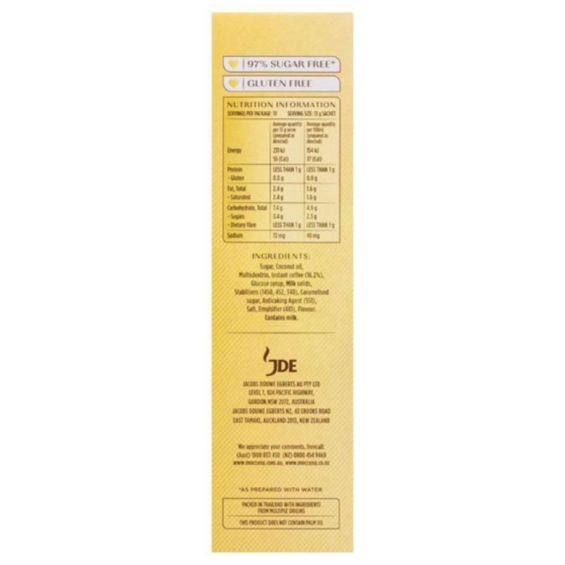 [Expiry:10/07/2027]  Moccona Cafe Classics Cappuccino Coffee 10 Sachets