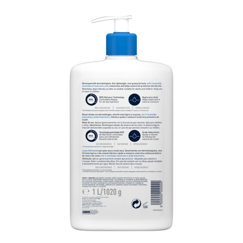 [Manufacturing: 04/2025] CeraVe Moisturising Lotion 1 Litre