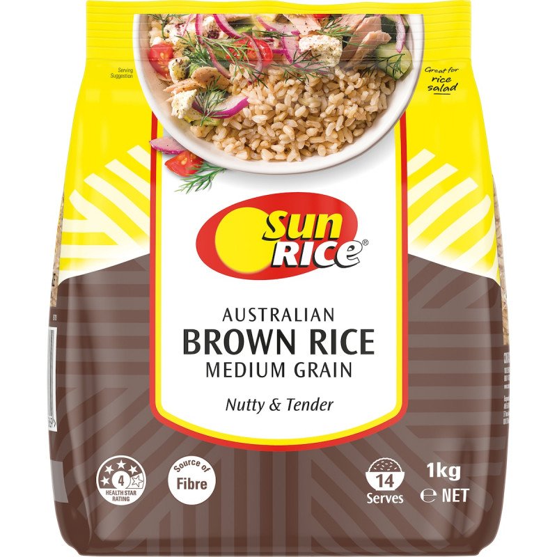 [Expiry: 16/09/2026] Sunrice Australian Brown Rice Medium Grain 1kg