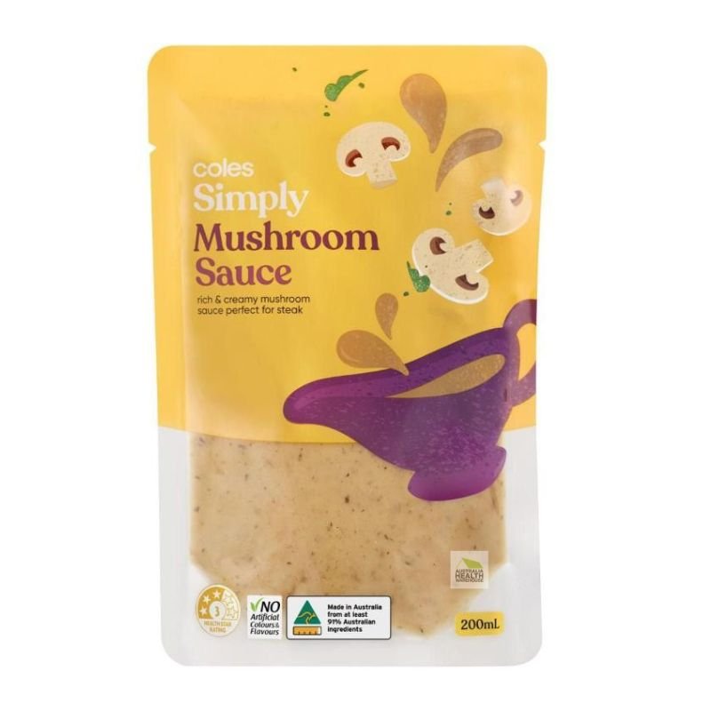 Coles Simply Mushroom Sauce 200mL