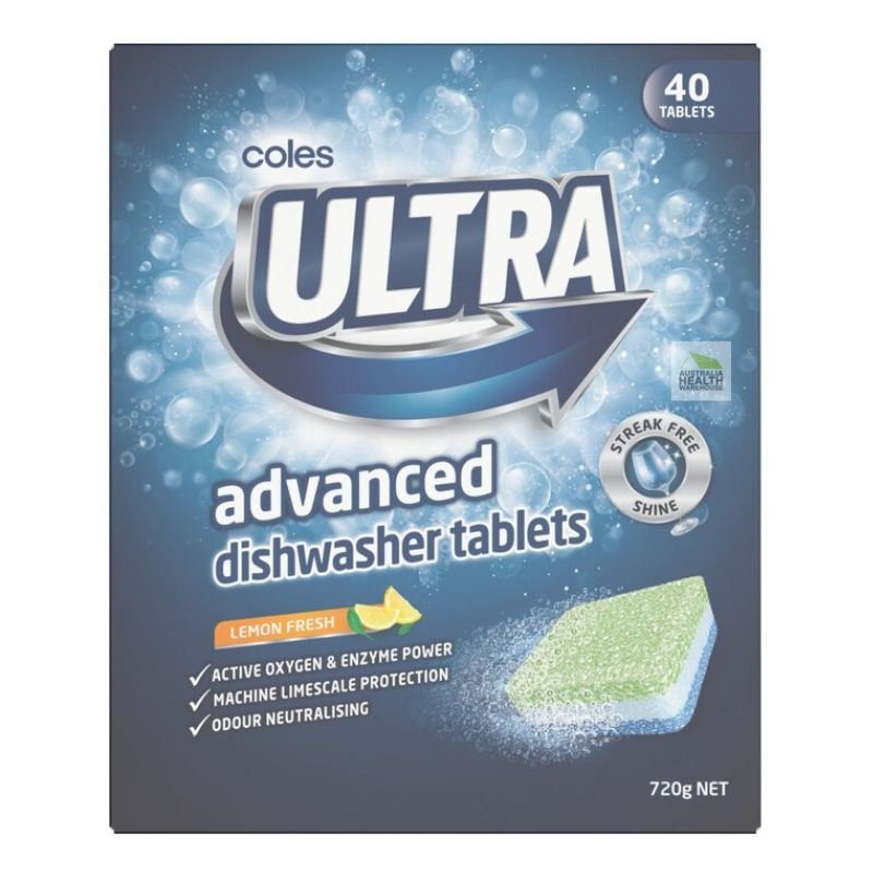 Coles Ultra Advanced Dishwasher 40 Tablets