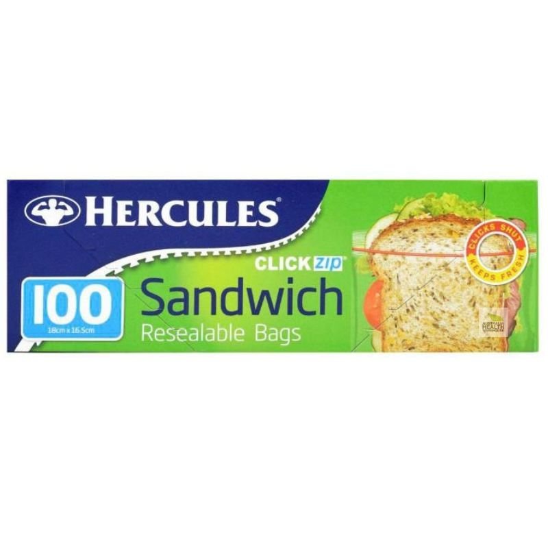 Hercules Clickzip Sandwich 100 Bags