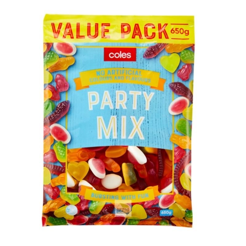 [CLEARANCE Expiry: 08/07/2026] Coles Party Mix Lollies 650g