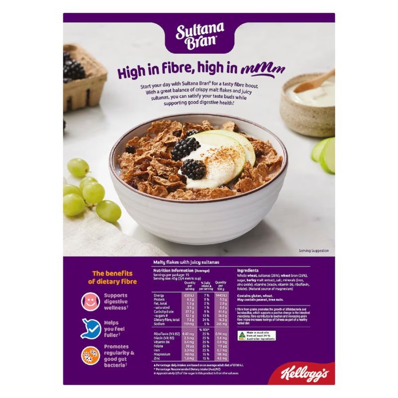 [Expiry: 16/06/2026] Kellogg's Sultana Bran Cereal 700g