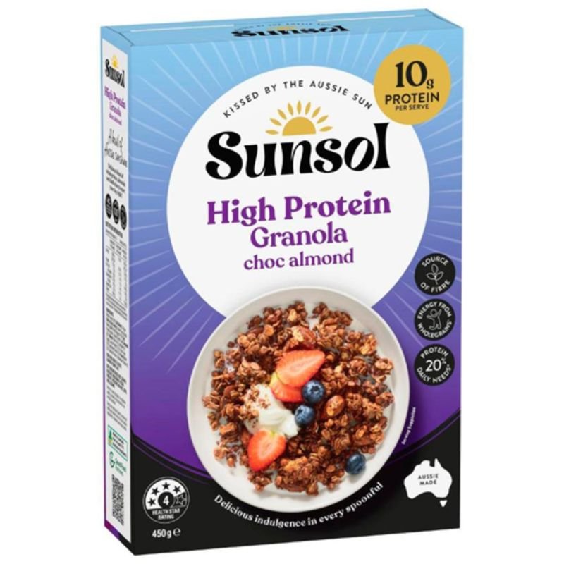 [Expiry: 16/02/2027] Sunsol High Protein Granola Chocolate Almond 450g