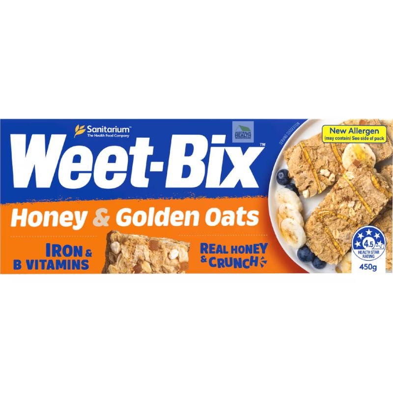 [Expiry: 26/05/2026] Weet-Bix Honey & Golden Oats 450g