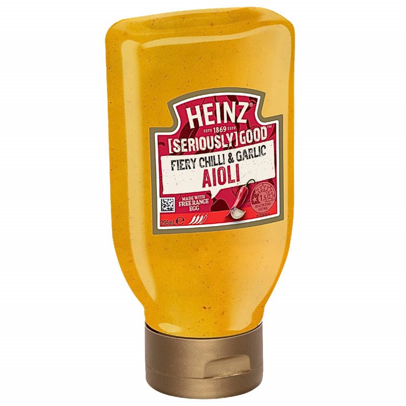[CLEARANCE Expiry Date: 07/08/2026] Heinz Seriously Good Aioli Fiery Chilli & Garlic 295mL