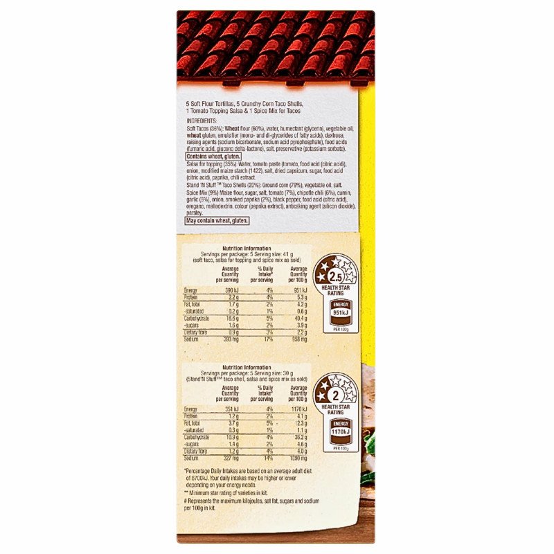 [CLEARANCE Expiry Date: 18/10/2026] Old El Paso Hard N Soft Taco Kit Chipotle 350g