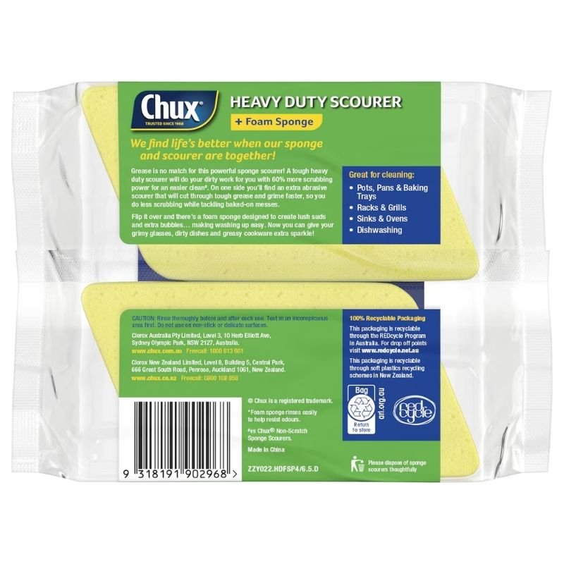 Chux Heavy Duty Scourer Scrubs 4 Pack