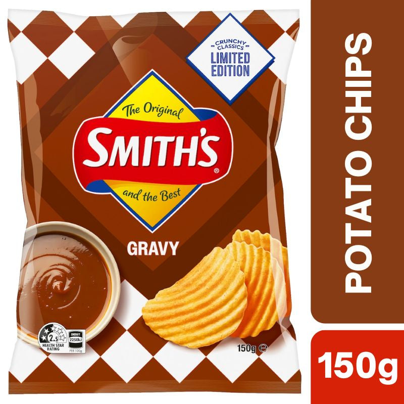 [CLEARANCE Expiry: 22/11/26] Smith's Crinkle Cut Potato Chips Gravy 150g