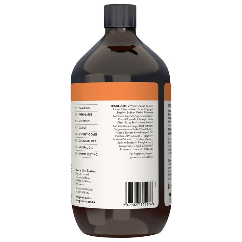 [Expiry: 01/2028] Glow Lab Hand Wash Refill Orange & White Lotus 900mL
