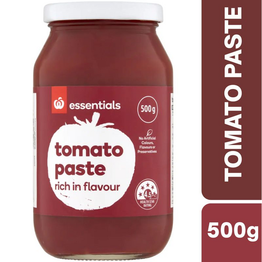 [Expiry Date: 10/05/2027] Woolworths Essentials Tomato Paste 500g