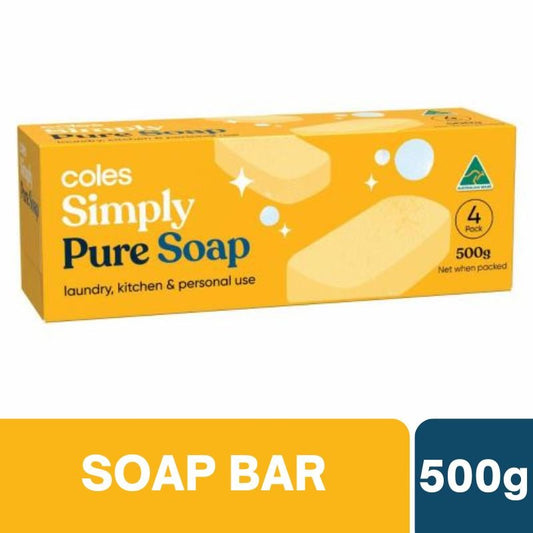 Coles Simply Pure Laundry Soap 4 Pack 500g