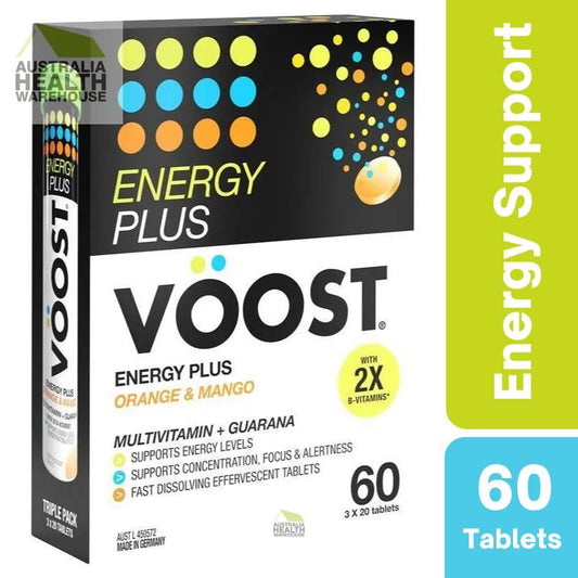 [Expiry: 07/2027] Voost Energy Plus Orange & Mango Effervescent 60 Tablets