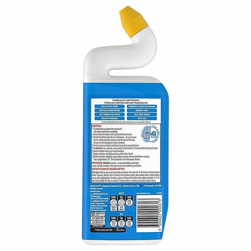 [Expiry Date: 26/01/2028] Duck Deep Action Gel Toilet Cleaner Marine 750mL