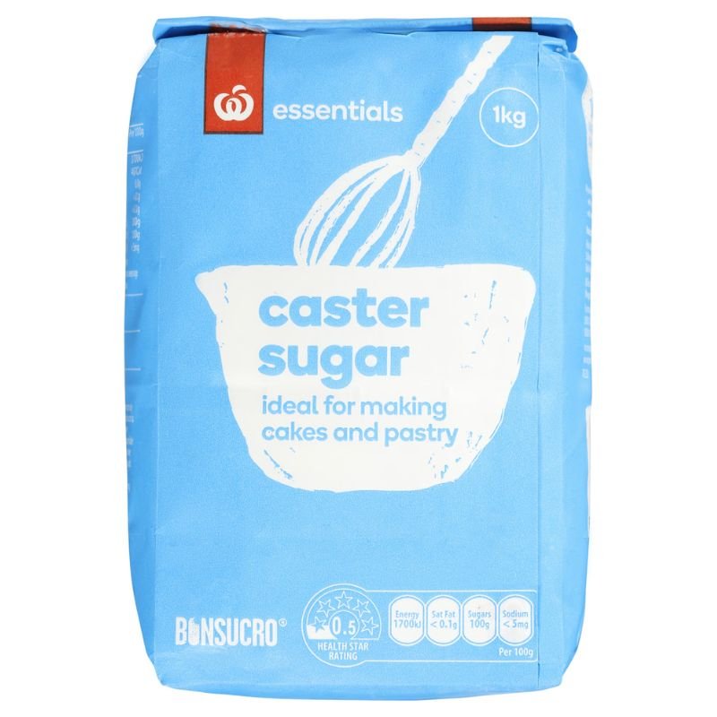 [Expiry Date: 10/01/2028] Woolworths Essentials Caster Sugar 1kg