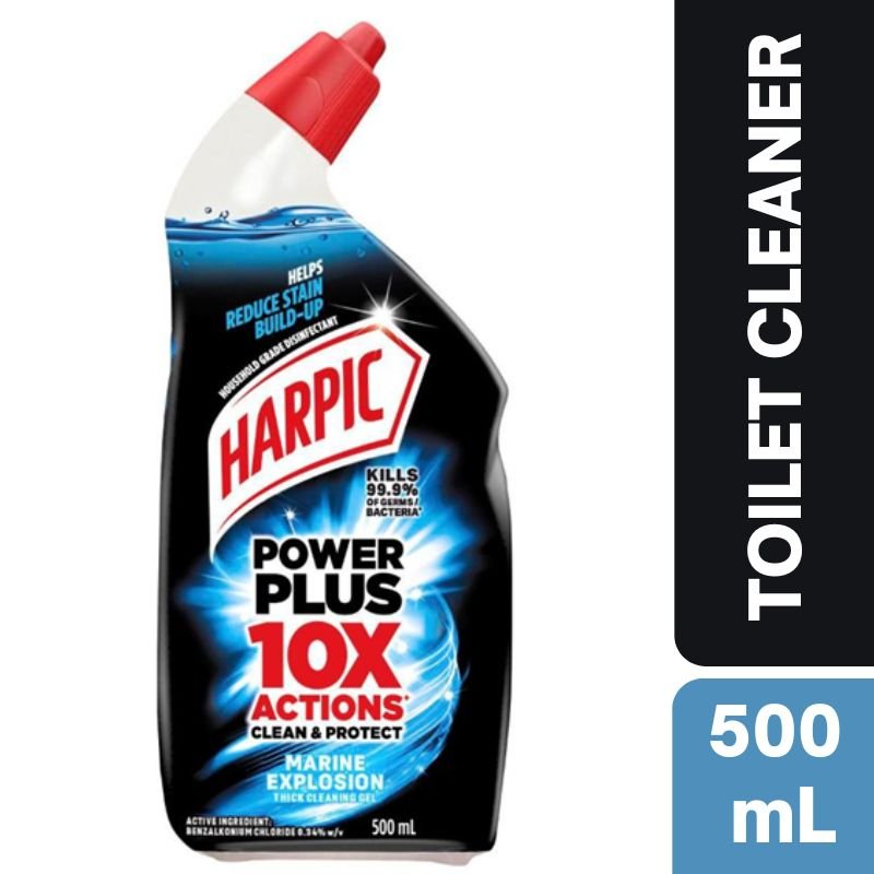 [Expiry Date: 22/07/2027] Harpic Power Plus 110X Actions Marine Explosion Toilet Cleaner 500mL