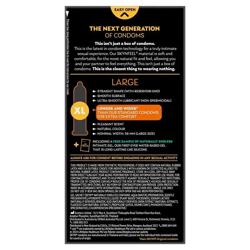 [Expiry Date: 30/09/2028] SKYN Large Condoms 10 Pack