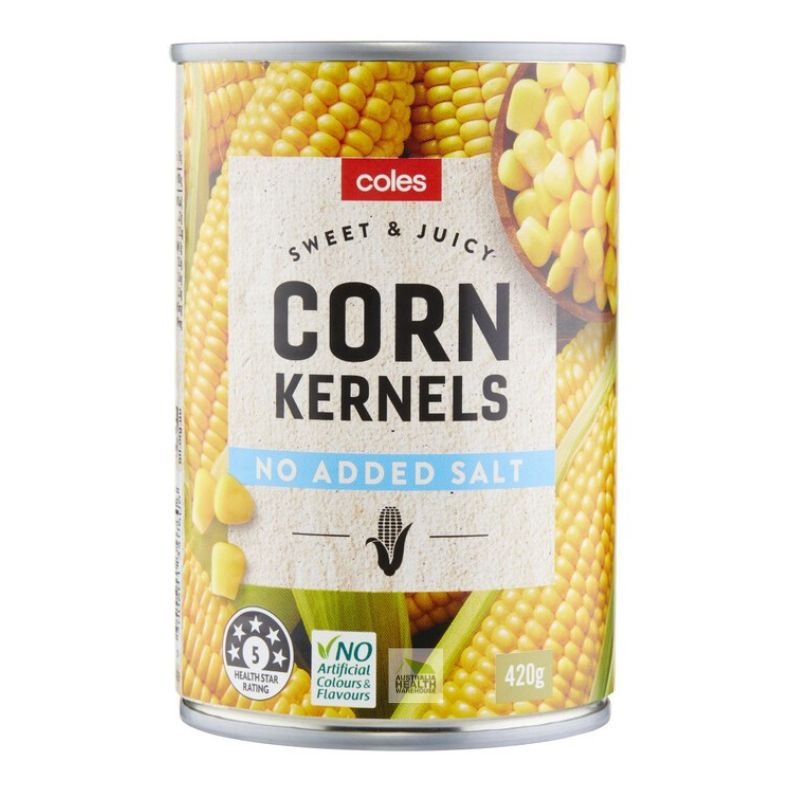 [Expiry Date: 28/05/2028] Coles Corn Kernels No Added Salt 420g