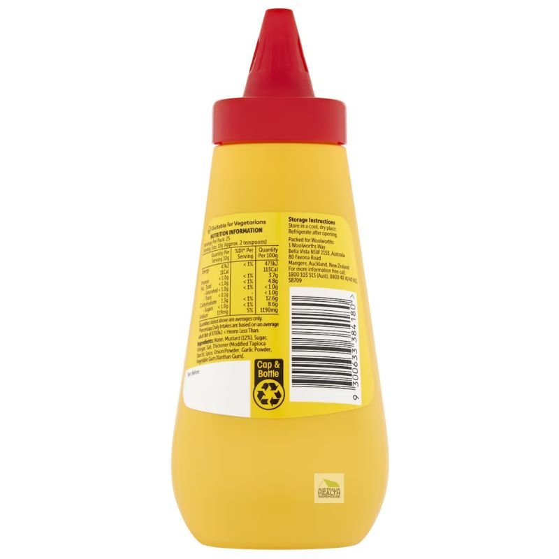 [Expiry: 22/01/2027] Woolworths Mild American Mustard 250g
