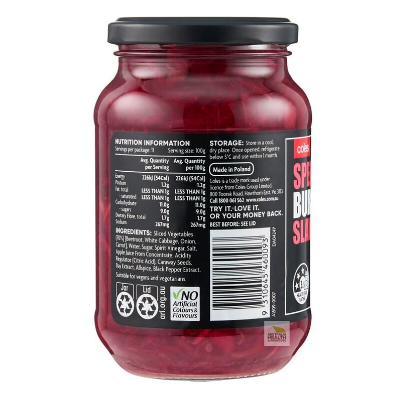 [CLEARANCE Expiry: 28/05/2026]  Coles Special Burger Slaw 440g