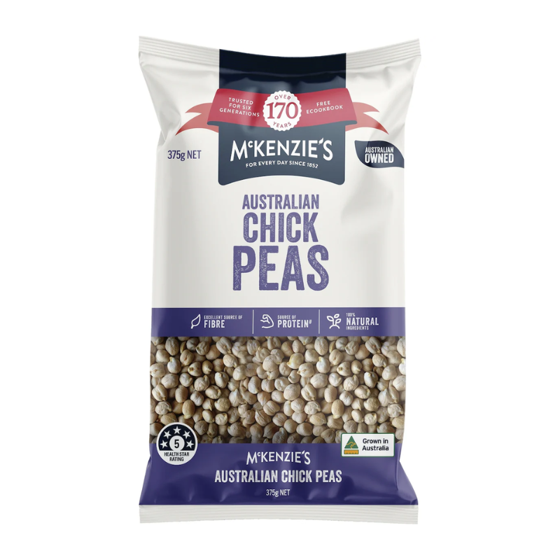 [Expiry: 12/05/2028] McKenzie's Australian Chickpeas 375g
