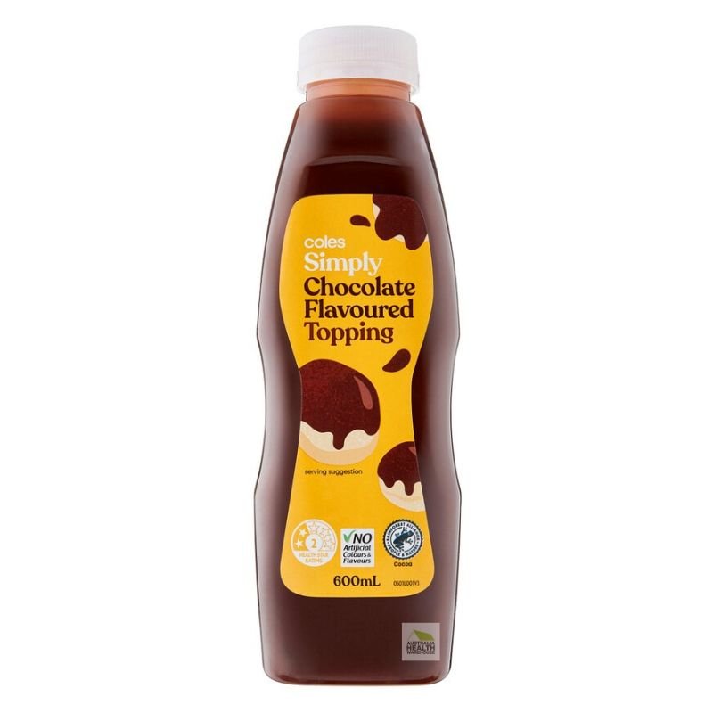 Coles Simply Chocolate Flavoured Topping 600mL