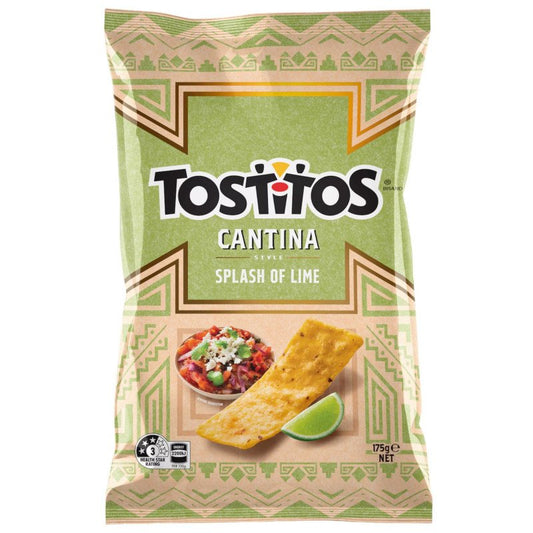[Expiry Date: 03/01/2027] Tostitos Cantina Style Splash Of Lime Tortilla Chips 175g