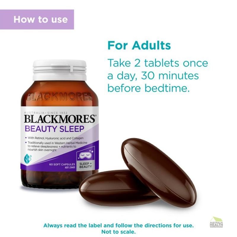 [CLEARANCE Expiry: 04/2025] Blackmores Beauty Sleep 60 Capsules