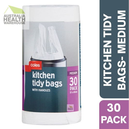Coles Kitchen Tidy Bag with Handles Medium 30 Pack