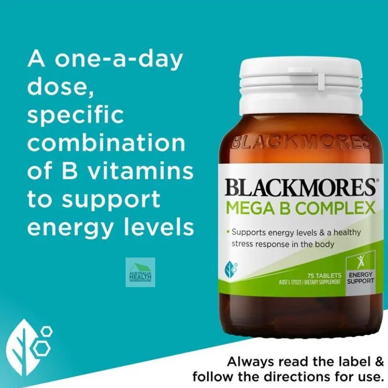 [Expiry: 10/2026] Blackmores Mega B Complex 75 Tablets