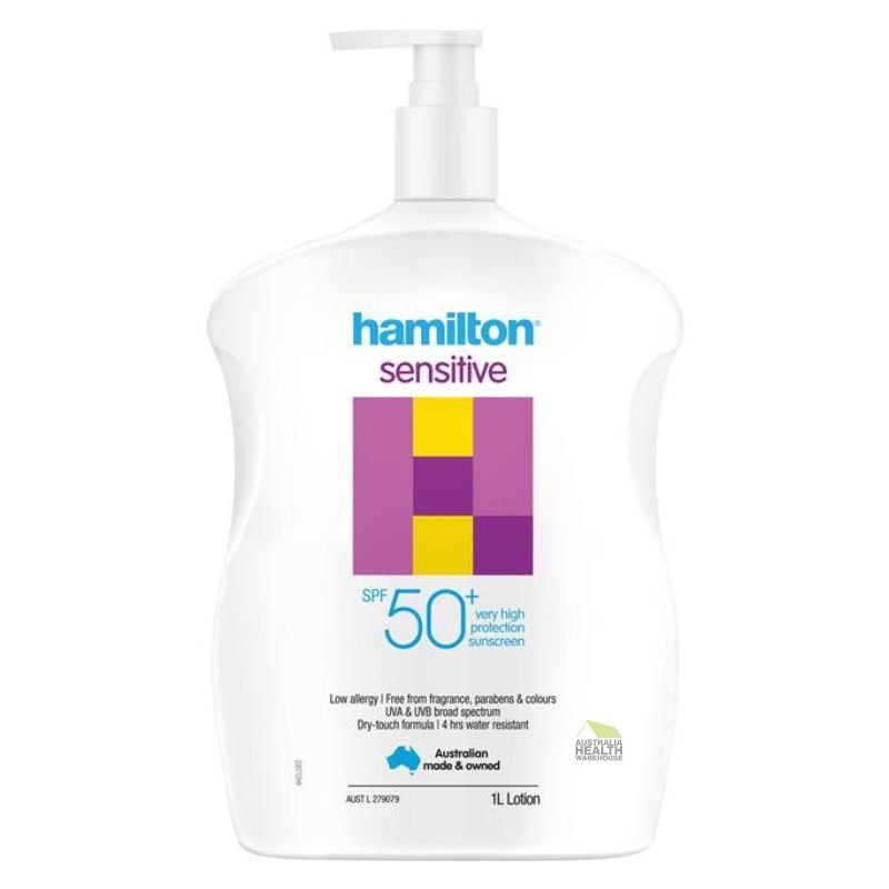 [Expiry: 12/2026] Hamilton Sensitive SPF 50+ Sunscreen 1 Litre