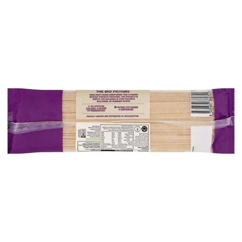 [Expiry Date: 27/05/2027] Woolworths Macro Organic Spaghetti Pasta 500g