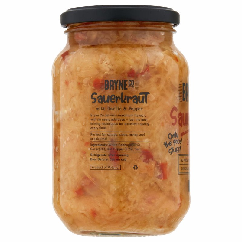 [Expiry Date: 20/11/2028] Bryne Co Sauerkraut With Garlic & Pepper 460g