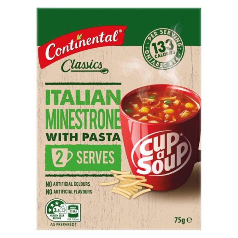[Expiry: 19/02/2028] Continental Cup A Soup Italian Minestrone Serves 2 75g