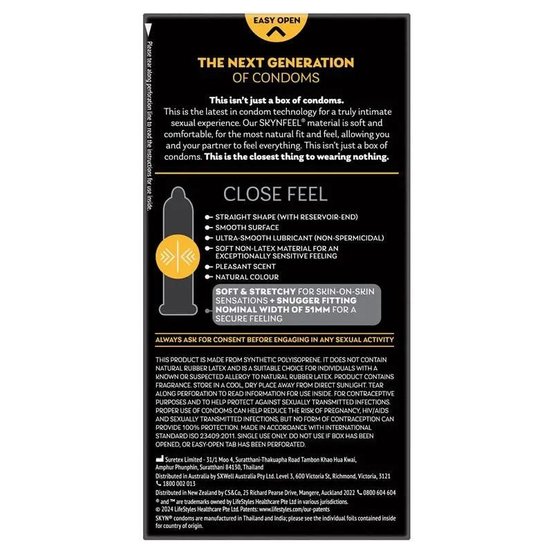 [Expiry: 06/2029] SKYN Close Feel Condoms 10 Pack