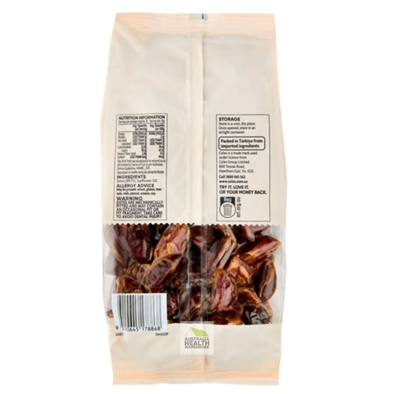 [CLEARANCE Expiry: 14/11/2025] Coles Dried Dates Pitted 500g