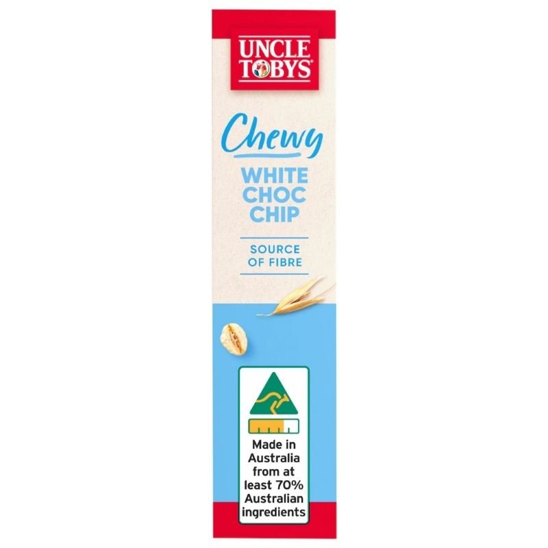 [Expiry Date: 11/01/2027] Uncle Tobys Muesli Bars Chewy White Choc Chip 6 Pack 185g
