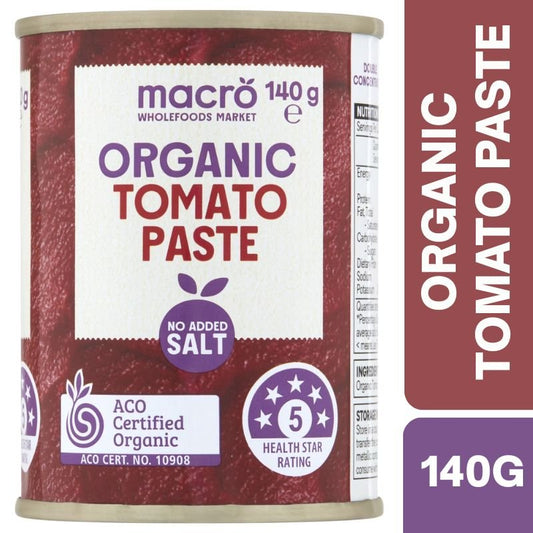 [Expiry Date: 31/07/2027] Woolworths Macro Organic Tomato Paste No Added Salt 140g