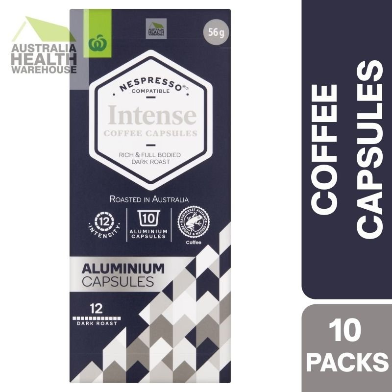 [Expiry: 03/09/2026] Woolworths Nespresso Compatible Coffee Capsules Intense 10 Pack 56g