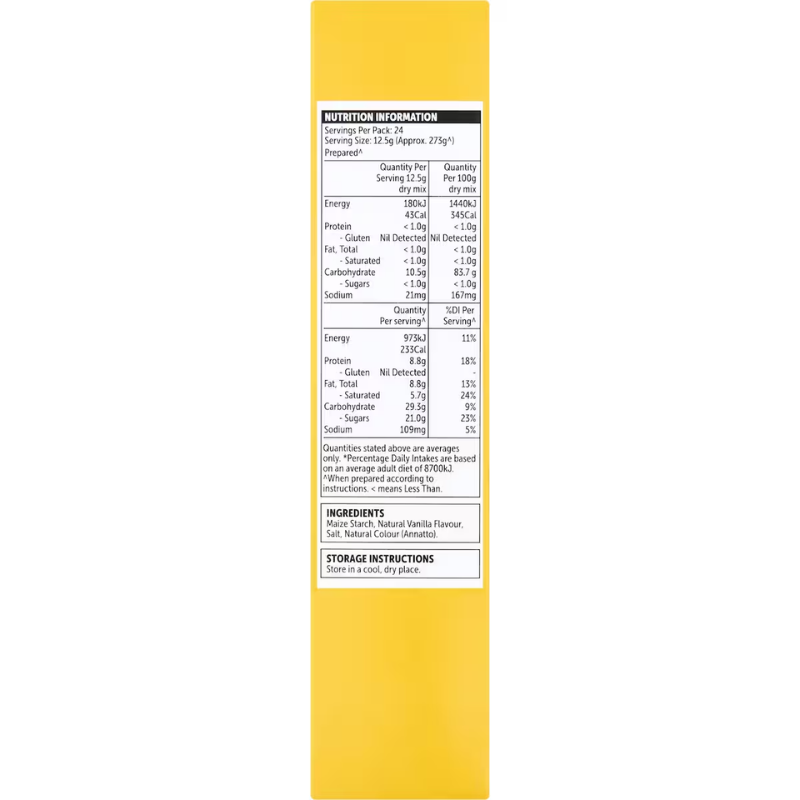[Expiry: 07/07/2027] Woolworths Vanilla Custard Powder 300g