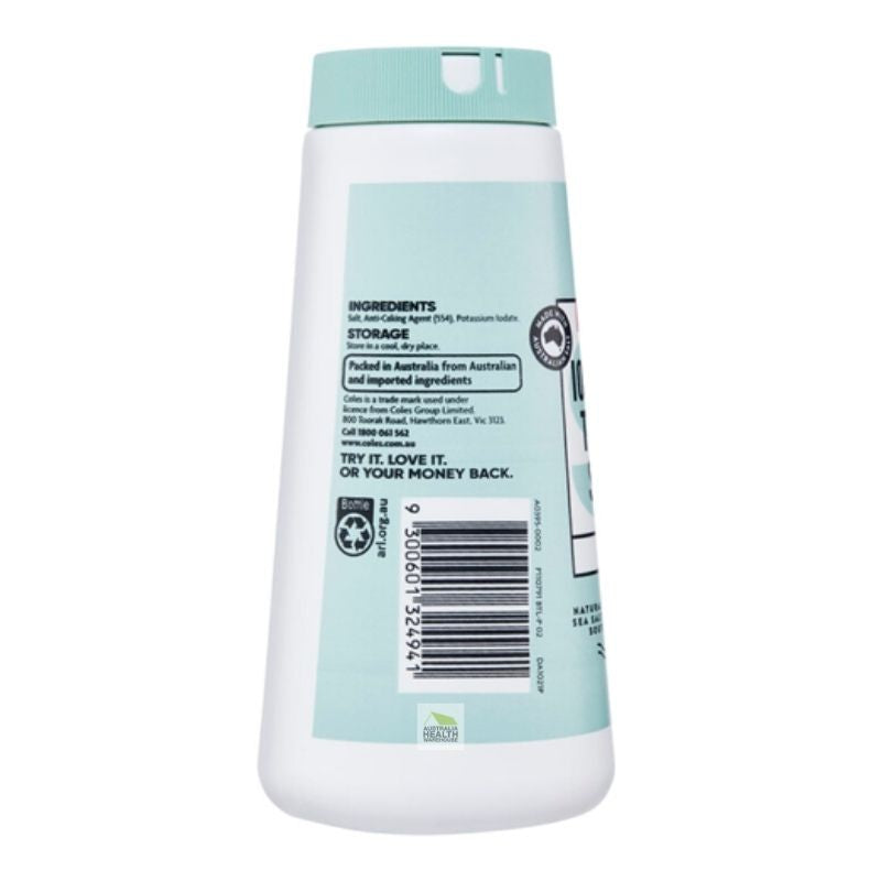 [Expiry: 21/08/2027]  Coles Iodised Table Salt 500g