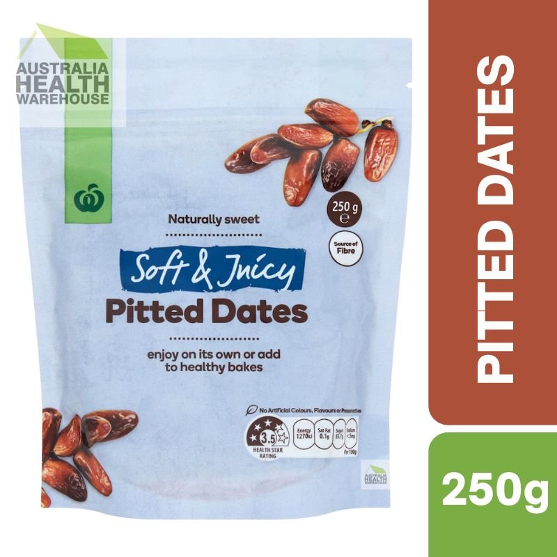 [CLEARANCE Expiry: 03/06/2026]  Woolworths Soft & Juicy Pitted Dates 250g