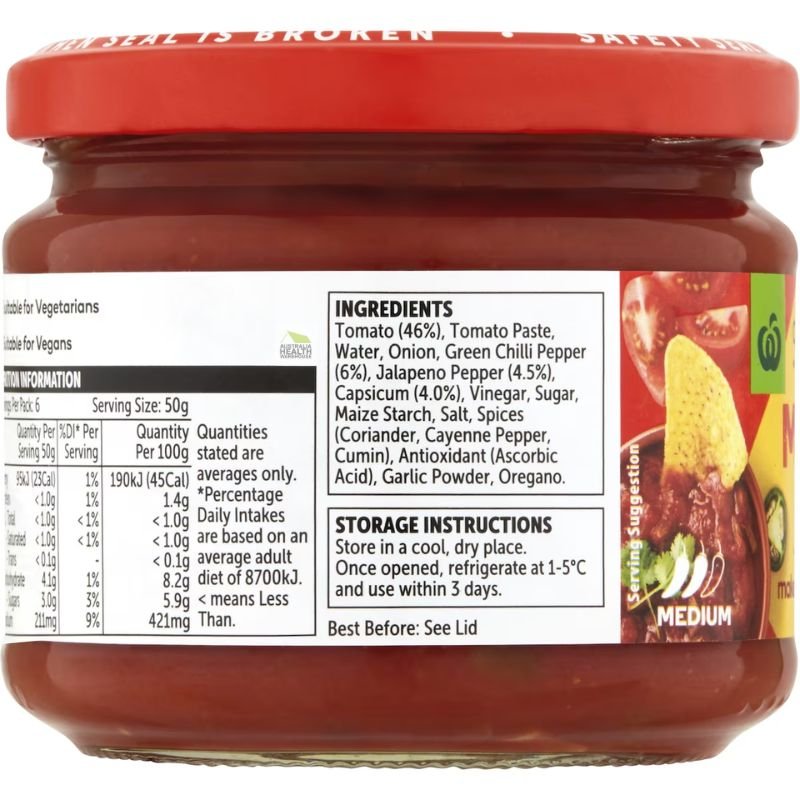[Expiry Date: 31/03/2027] Woolworths Medium Salsa 300g