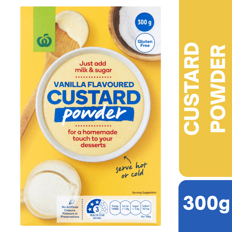 [Expiry: 07/07/2027] Woolworths Vanilla Custard Powder 300g