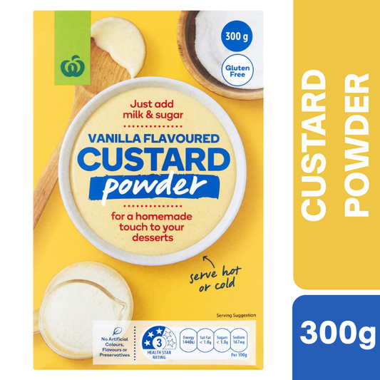 [Expiry: 07/07/2027] Woolworths Vanilla Custard Powder 300g