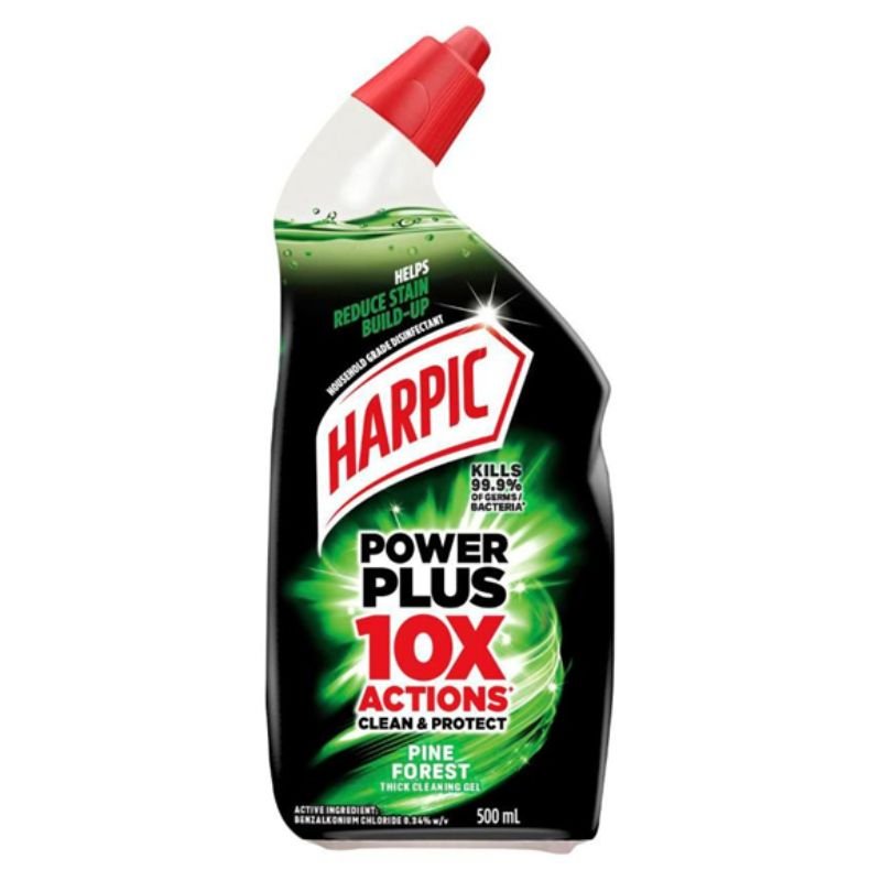 [Expiry Date: 22/12/2027] Harpic Power Plus 10X Actions Pine Forest Toilet Cleaner 500mL