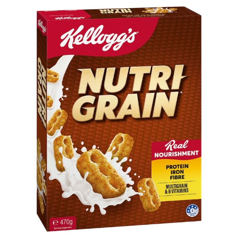 [Expiry Date: 30/09/2026] Kellogg's Nutri Grain Protein Breakfast Cereal 470g
