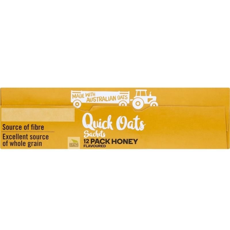 [Expiry Date: 19/01/2027] Woolworths Honey Quick Oats Sachets 12 Pack