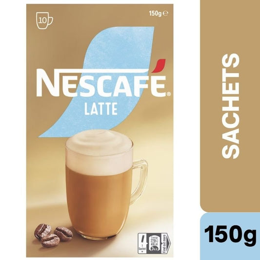 [Expiry Date: 06/2027] Nescafe Latte Coffee Sachets 10 Pack